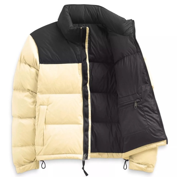 NWT! 1X Nuptse - The North Face Women's Light Yellow & Black Puffer - Picture 8 of 14